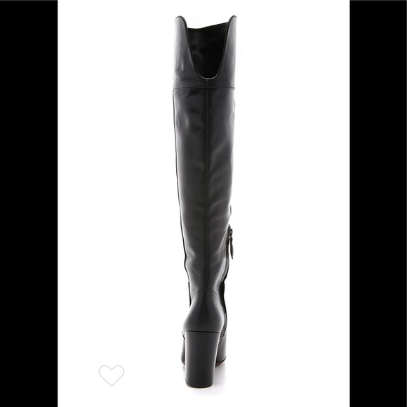 🆕 Tory Burch Bowie Over The Knee Black Lthr Boots - Picture 5 of 8